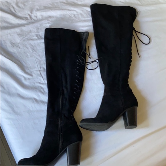 Lace up over the knee boots - Picture 5 of 7